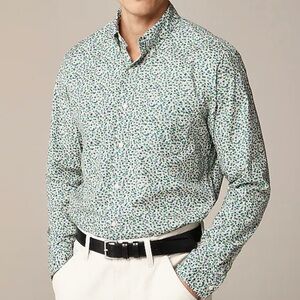 Jcrew Men's Slim Secret Wash Cotton Poplin Shirt New With Tags Size L